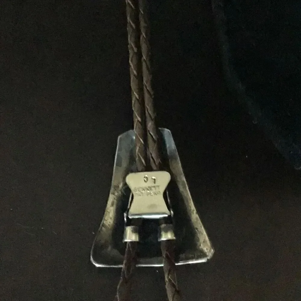 Bolo tie, Rare piece to find sterling silver Navajo bolo with turquoise and red